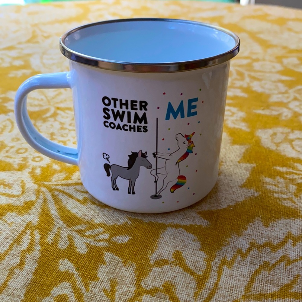 New! Swim coach mug with unicorns